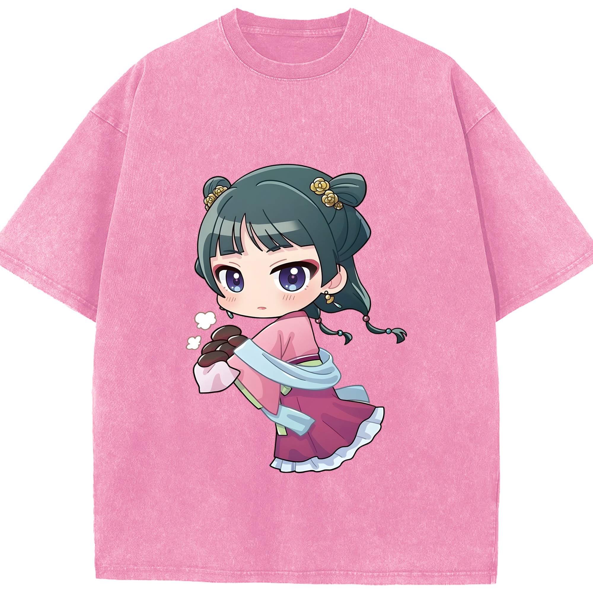 （画像用） 薬屋のひとりごと The Apothecary Diaries 綿100% ヴィンテージ風 半袖Tシャツ（フロントプリント）
